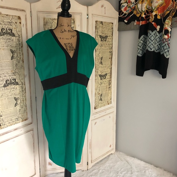 Narcisco Rodriguez for Design Nation Green Colorblock Dress Sz XL NWT - Picture 4 of 16